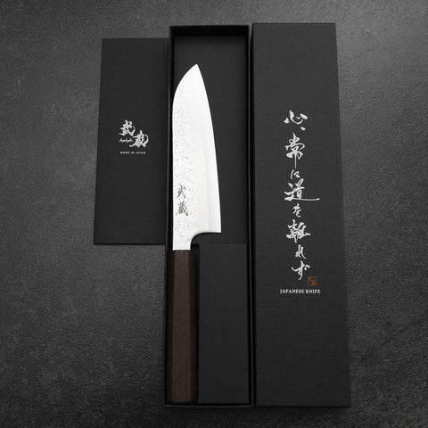 Santoku VG-10 Nashiji Wenge Handle 165mm (6.5”)-[Musashi]-[Japanese-Kitchen-Knives]