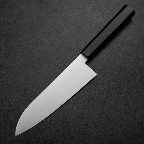 Santoku VG-10 Polished Ebony Handle 170mm-[Musashi]-[Japanese-Kitchen-Knives]