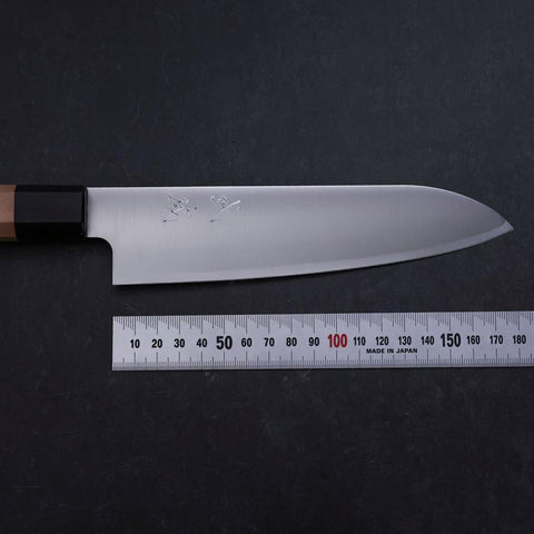 Santoku VG-10 Polished Japanese Cherry Handle 180mm (7”)-[Musashi]-[Japanese-Kitchen-Knives]