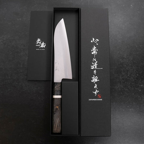 Santoku VG-10 Polished Maple Handle 180mm (7”)-[Musashi]-[Japanese-Kitchen-Knives]