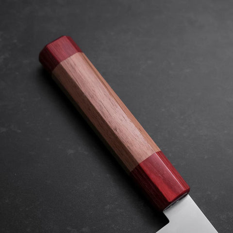 Santoku VG-10 Polished Red Walnut Handle 180mm (7”)-[Musashi]-[Japanese-Kitchen-Knives]