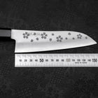 Santoku VG-10 Polished Sakura Ebony Handle 150mm (5.9”)-[Musashi]-[Japanese-Kitchen-Knives]