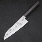 Santoku VG-10 Polished Sakura Ebony Handle 175mm (6.8”)-[Musashi]-[Japanese-Kitchen-Knives]