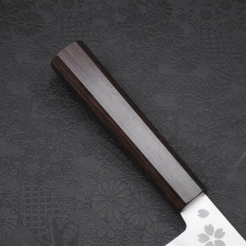 Santoku VG-10 Polished Sakura Ebony Handle 175mm (6.8”)-[Musashi]-[Japanese-Kitchen-Knives]
