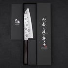 Santoku VG-10 Polished Sakura Ebony Handle 175mm (6.8”)-[Musashi]-[Japanese-Kitchen-Knives]