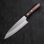 Santoku VG-10 Polished Western Black Brown Handle 170mm (6.7”)-[Musashi]-[Japanese-Kitchen-Knives]