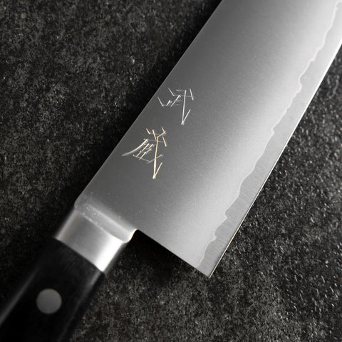 Santoku VG-10 Polished Western Black Handle 170mm (6.7”)-[Musashi]-[Japanese-Kitchen-Knives]