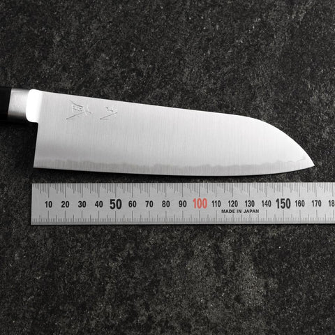 Santoku VG-10 Polished Western Black Handle 170mm-[Musashi]-[Japanese-Kitchen-Knives]