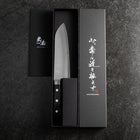 Santoku VG-10 Polished Western Black Handle 170mm-[Musashi]-[Japanese-Kitchen-Knives]