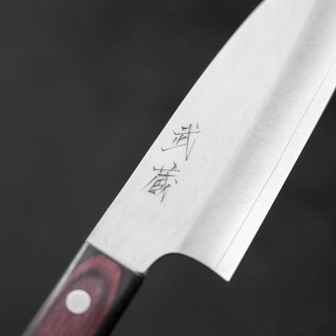 Santoku VG-10 Polished Western Black Red Handle 150mm (5.9”)-[Musashi]-[Japanese-Kitchen-Knives]