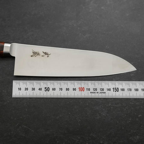 Santoku VG-10 Polished Western Mahogany Handle 180mm (7”)-[Musashi]-[Japanese-Kitchen-Knives]