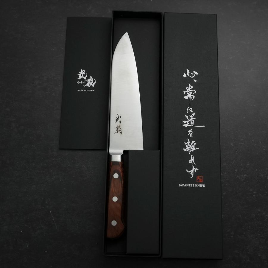 三徳 VG-10 磨き 洋風マホガニー柄 180mm – MUSASHI