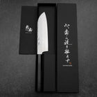 Santoku VG-10 Tsuchime Buffalo Ebony Handle 165mm (6.5”)-[Musashi]-[Japanese-Kitchen-Knives]