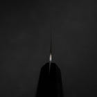 Santoku VG-10 Tsuchime Buffalo Ebony Handle 165mm-[Musashi]-[Japanese-Kitchen-Knives]