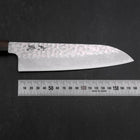 Santoku VG-10 Tsuchime Damascus Ashwood Handle 180mm (7”)-[Musashi]-[Japanese-Kitchen-Knives]