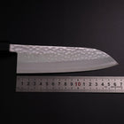 Santoku VG-10 Tsuchime Damascus Buffalo Magnolia Handle 165mm (6.5”)-[Musashi]-[Japanese-Kitchen-Knives]