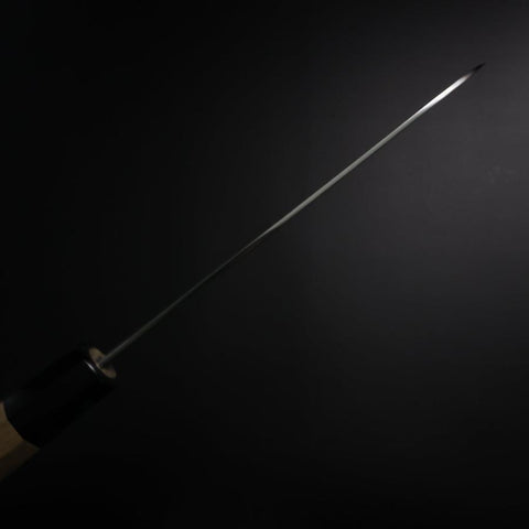 Santoku VG-10 Tsuchime Damascus Buffalo Magnolia Handle 165mm-[Musashi]-[Japanese-Kitchen-Knives]