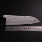 Santoku VG-10 Tsuchime Damascus Buffalo Magnolia Handle 165mm-[Musashi]-[Japanese-Kitchen-Knives]