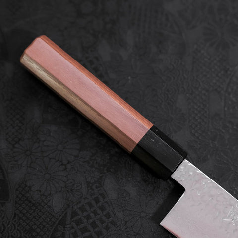 Santoku VG-10 Tsuchime Damascus Walnut Handle 165mm (6.5”)-[Musashi]-[Japanese-Kitchen-Knives]