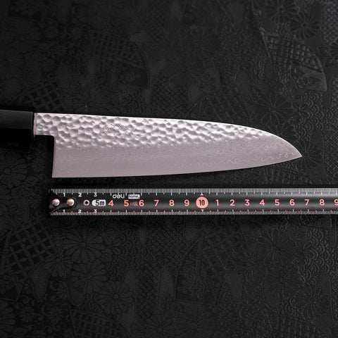 Santoku VG-10 Tsuchime Damascus Walnut Handle 165mm (6.5”)-[Musashi]-[Japanese-Kitchen-Knives]