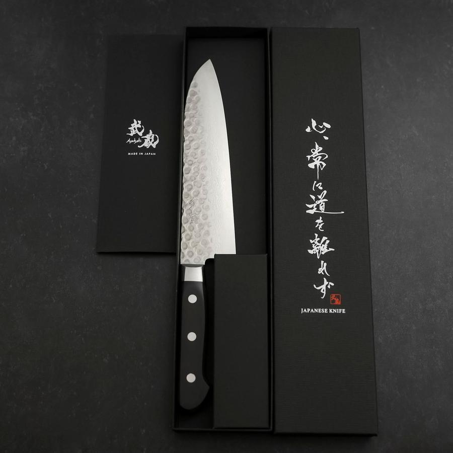 三徳 AUS-10 槌目ダマスカス 洋風柄 180mm – MUSASHI