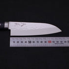 Santoku VG-10 Tsuchime Damascus Western Dark Blue Handle 130mm (5.1”)-[Musashi]-[Japanese-Kitchen-Knives]
