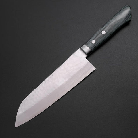 Santoku VG-10 Tsuchime Damascus Western Green Handle 170mm-[Musashi]-[Japanese-Kitchen-Knives]