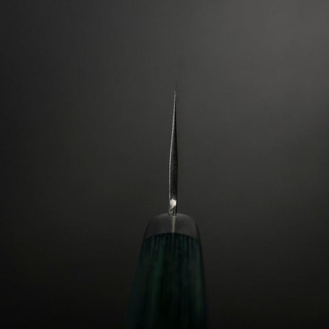 Santoku VG-10 Tsuchime Damascus Western Green Handle 170mm-[Musashi]-[Japanese-Kitchen-Knives]