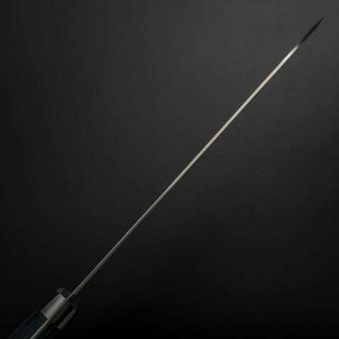 Santoku VG-10 Tsuchime Damascus Western Green Handle 170mm-[Musashi]-[Japanese-Kitchen-Knives]