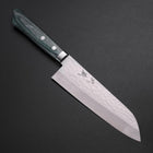 Santoku VG-10 Tsuchime Damascus Western Green Handle 170mm-[Musashi]-[Japanese-Kitchen-Knives]
