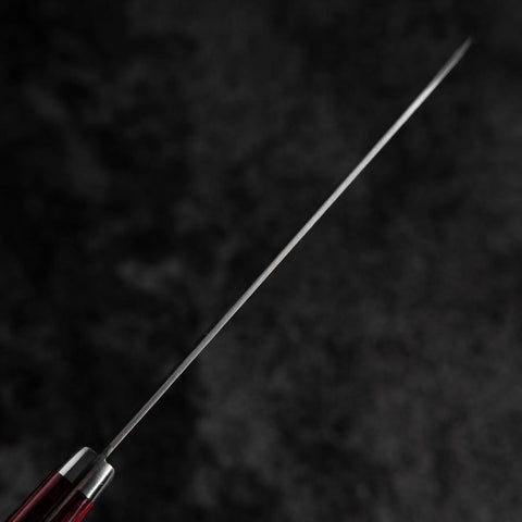 Santoku VG-10 Tsuchime Damascus Western Red Handle 170mm (6.7”)-[Musashi]-[Japanese-Kitchen-Knives]