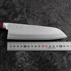 Santoku VG-10 Tsuchime Damascus Western Red Handle 170mm (6.7”)-[Musashi]-[Japanese-Kitchen-Knives]
