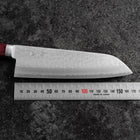 Santoku VG-10 Tsuchime Damascus Western Red Handle 170mm-[Musashi]-[Japanese-Kitchen-Knives]