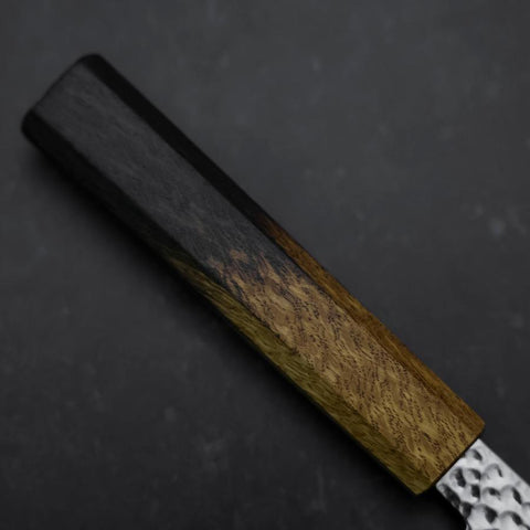 Santoku VG-10 Tsuchime Damascus Yaki-Urushi Handle 170mm (6.7”)-[Musashi]-[Japanese-Kitchen-Knives]