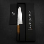 Santoku VG-10 Tsuchime Damascus Yaki-Urushi Handle 170mm (6.7”)-[Musashi]-[Japanese-Kitchen-Knives]