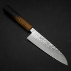 Santoku VG-10 Tsuchime Damascus Yaki-Urushi Handle 170mm (6.7”)-[Musashi]-[Japanese-Kitchen-Knives]