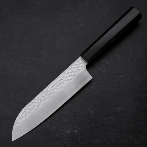 Santoku VG-10 Tsuchime Ebony Handle 165mm (6.5”)-[Musashi]-[Japanese-Kitchen-Knives]