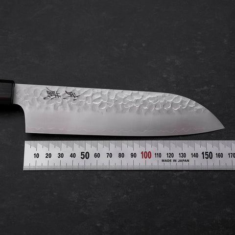 Santoku VG-10 Tsuchime Ebony Handle 165mm (6.5”)-[Musashi]-[Japanese-Kitchen-Knives]