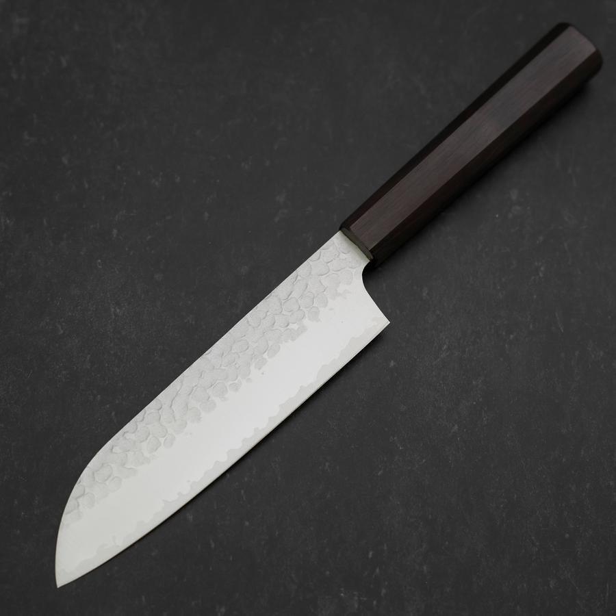 Santoku VG-10 Tsuchime Ebony Handle 165mm-[Musashi]-[Japanese-Kitchen-Knives]