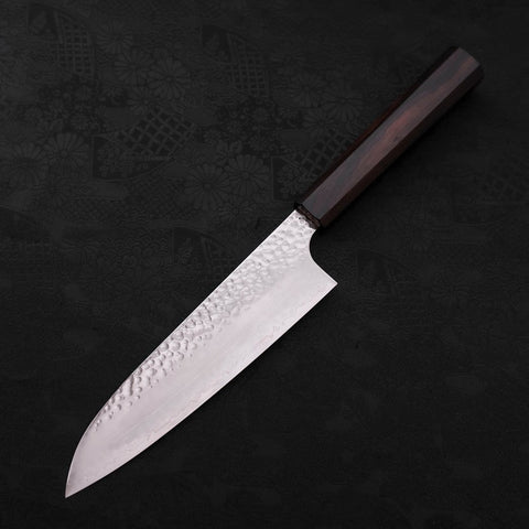Santoku VG-10 Tsuchime Ebony Wood Handle 170mm (6.7”)-[Musashi]-[Japanese-Kitchen-Knives]