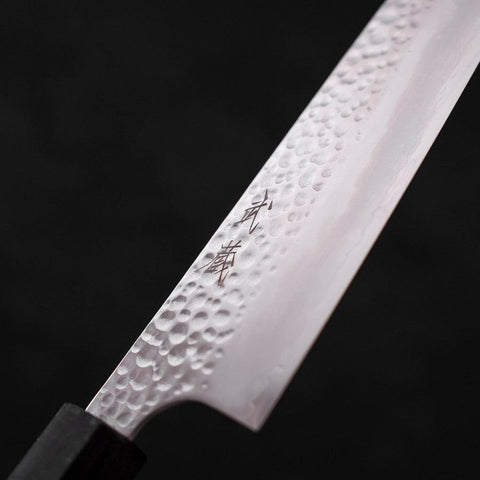 Santoku VG-10 Tsuchime Ebony Wood Handle 170mm (6.7”)-[Musashi]-[Japanese-Kitchen-Knives]