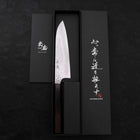Santoku VG-10 Tsuchime Ebony Wood Handle 170mm-[Musashi]-[Japanese-Kitchen-Knives]