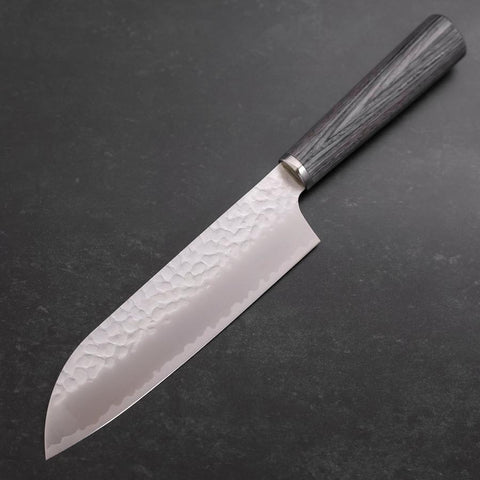 Santoku VG-10 Tsuchime Oval Charcoal Handle 165mm-[Musashi]-[Japanese-Kitchen-Knives]