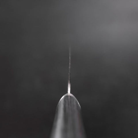 Santoku VG-10 Tsuchime Oval Charcoal Handle 165mm-[Musashi]-[Japanese-Kitchen-Knives]