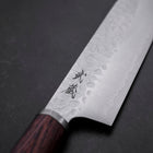 Santoku VG-10 Tsuchime Oval Mahogany Handle 165mm-[Musashi]-[Japanese-Kitchen-Knives]