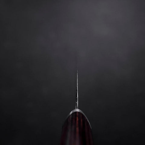 Santoku VG-10 Tsuchime Oval Mahogany Handle 165mm-[Musashi]-[Japanese-Kitchen-Knives]