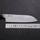 Santoku VG-10 Tsuchime Oval Mahogany Handle 165mm-[Musashi]-[Japanese-Kitchen-Knives]