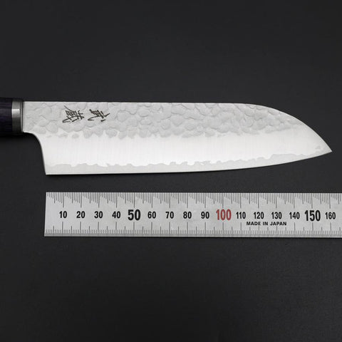 Santoku VG-10 Tsuchime Oval Purple Handle 165mm (6.5”)-[Musashi]-[Japanese-Kitchen-Knives]