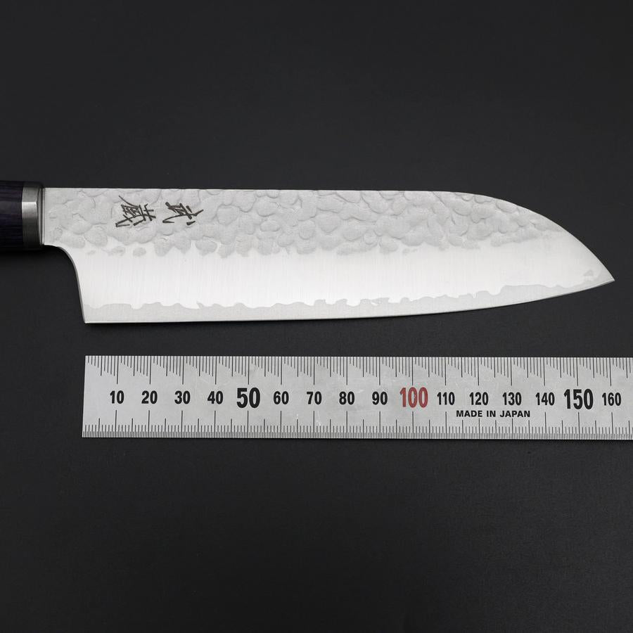 Santoku VG-10 Tsuchime Oval Purple Handle 165mm – MUSASHI