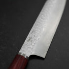 Santoku VG-10 Tsuchime Oval Red Handle 165mm (6.5”)-[Musashi]-[Japanese-Kitchen-Knives]